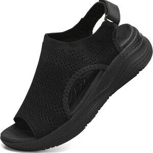 Women Orthotic Walking Sandals Open Toe Adjustable Arch Support Water Resistant